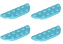 LEGO Rounded Plate 2x6 Azúrová Stredná Azúrová 4 kusy 6292824 18980