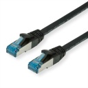 LAN S/FTP Cat.6A RJ45 sieťový kábel, čierny, 0,3 m