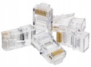 RJ45 8P8C kat.6 UTP zástrčka s vedením drôtu, 10 ks