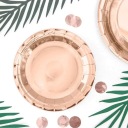 LUX papierové taniere ROSE GOLD hen party EXOTIC rosegold x6