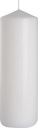 Klasická veľká valcová sviečka BISPOL sw80/250-090 Aura WHITE 25cm - 160h