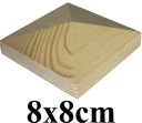 baldachýn striešky na drevenom stĺpe 8 cm - pyramída
