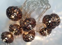 Lampičky COTTON BALLS, 10 ks LED guľôčky, 3 cm