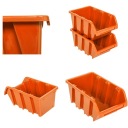 10x Odpadkový box dielenský kontajner 80x115x60 oranžový