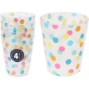 Sada 4 plastových KONFETTI pohárov 230ml