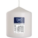 BIELA ​​Valcová sviečka bez vône PARAFÍNOVÁ SVIEČKA 9CM 38H 320G