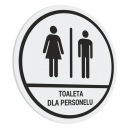 Zamestnanecké WC - nálepka na dvere 20x20