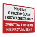 Nálepka – Bez možnosti vrátenia 15x20