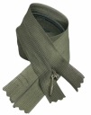 Pevný skrytý zips khaki farby 22 cm