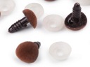 Zamatový nos na hračky so zátkou 11x14mm hnedý