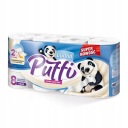 PUFFI BIELY TOALETNÝ PAPIER CELULÓZOVÝ 15M 2W 8KS