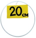 Hrubá 5 mm drôtená obruč makramé 20 cm