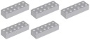 LEGO 2456 BRICK 2x6 svetlosivá (20g) 5 ks.