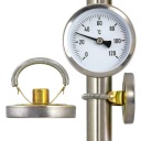 Číselníkový teplomer 63mm NEREZ 0-120C pre POTRUBIE