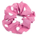 SCRUNCHIES gumička do vlasov s bodkami, RUŽOVÁ