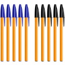 10 ks x pero BIC Orange Original Fine 0,8 mm: 5x modré a 5x čierne