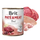 BRIT PATE&MEAT Mokré krmivo pre psov Hovädzie mäso 800g