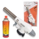 SET Plynový horák, ručná piezoelektrická teplovzdušná pištoľ + 1x plynová kartuša 220g