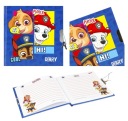 Zápisník Paw Patrol pre chlapca s visiacim zámkom