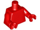 Lego New Red Torso bez potlače Red Torso Plain 973c00