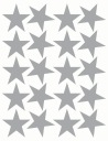 STARS samolepky Hviezdy 6cm 20ks STRIEBORNÉ