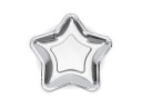 Taniere - Star, strieborné, 18 cm, 6 ks.