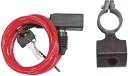 Špirálové oceľové lanko z PVC 6/800 mm, zámok na kľúč, montáž MEGA 24903