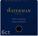 Náboje do pera Waterman krátke, 6 ks, čierne