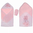 Osuška CUTE TOWEL s KAPUČOU BAVLNA 76 x 76 froté ružová