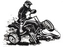 NÁLEPKA MOTOCYKLISTA ŠTVORKOLKOĽKOVÝ TUNING
