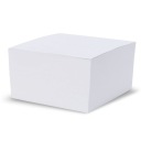 KANCELÁRSKA KOCKA, BIELA ​​LEPENÁ 85x85x35mm 1 ks.
