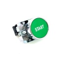 Zelené tlačidlo START, NO ovládací nápis, 22mm