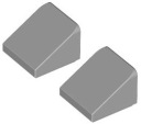 LEGO Bevel 1x1 svetlosivá (54200/4521921) x2