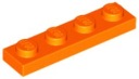 LEGO TANIER 1X4 ORANŽOVÝ Č. 3710 - 3 KS