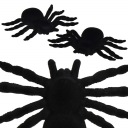 UMELÉ PAVÚKY ČIERNE VEĽKÉ HALLOWEENSKÉ DEKORÁCIE x2 DEKORÁCIE PAVÚVKY x2