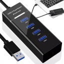 USB HUB 4-PORTOVÝ ROZDEĽOVAČ RÝCHLY USB 3.0 ROZBOČOVAČ 4 PORTY 5 Gb/s