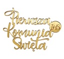 Prvé sväté prijímanie IHS Bočná ozdoba na tortu Zlaté PLEXI zrkadlo