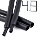 1M ZMRŠŤOVACIA TUBA S LEPIKOM HRUBÉ ČIERNA 4mm 4,8/1,6 mm
