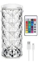 LED KRYŠTÁLOVÁ NOČNÁ STOLNÁ LAMPA S DIAĽKOVÝM OVLÁDANÍM RGB DEKORATÍVNA STOLNÁ LAMPA USB