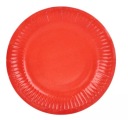 Papierové taniere ČERVENÉ jednorazové taniere Ø 18cm 6 kusov