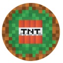 Papierové taniere Pixels TNT narodeniny Minecraft