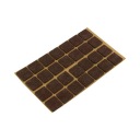 Plsťová podložka, štvorcová plsť 20x20mm (28 ks) Hnedá