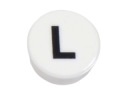LEGO 98138pb222 1x1 dlaždica PÍSMENO L biela NOVINKA (1g)