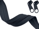 Zips páska 5mm špirálový zips GRAPHITE 10m + 20 zipsov
