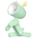 MALÁ NOČNÁ LAMPA NA BATÉRIU STOLNÁ LAMPA NA ČÍTANIE LAMPA ZELENÁ JELENKA