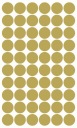 Nálepky CIRCLES Bodky 3cm 60ks ZLAT