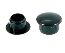 12 mm - ČIERNA - TECHNOLOGICKÁ Zátka s otvormi - PLAST 50 ks