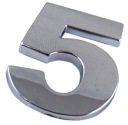 ZNAK ČÍSLO ČÍSLA VEĽKÉ PÍSMENO CHROME 5 PÄŤ Z0P78