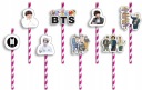NARODENINOVÉ SLAMKY s POSTAVIČKAMI - BTS KPOP POP BAND BIRTHDAY - 8 ks.