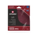 FFP2 OPHARM ochranná maska ​​3 ks - MODRÁ